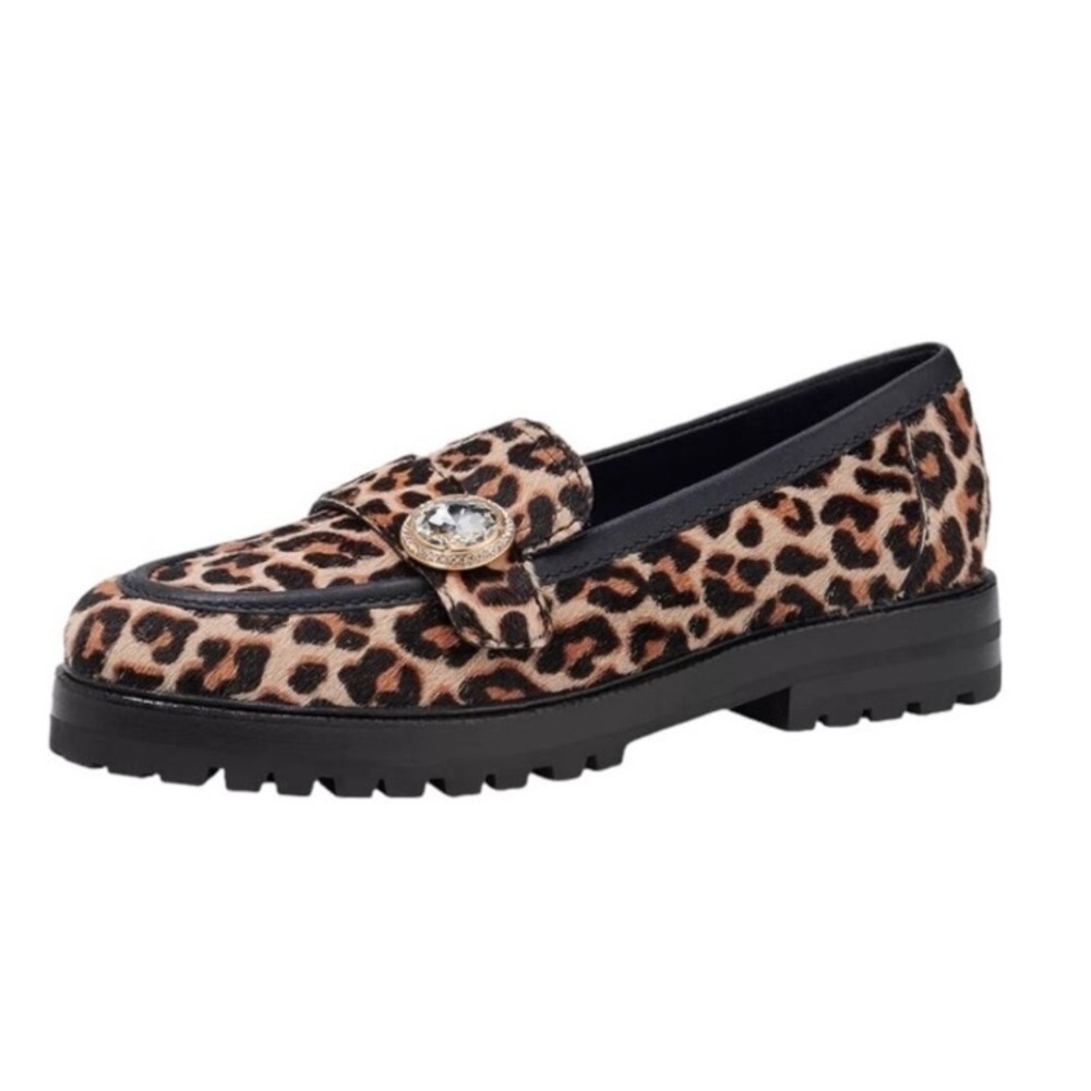 Kate Spade NWT Ladies Size 8M Vintage Leather And Leopard Print Loafers